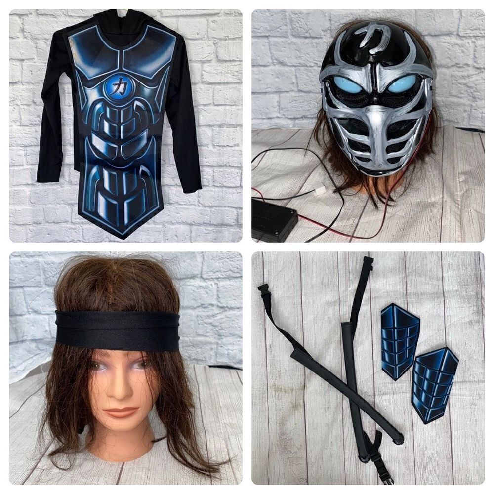 Ninja boys youth L Halloween costume w/mask and sword holder